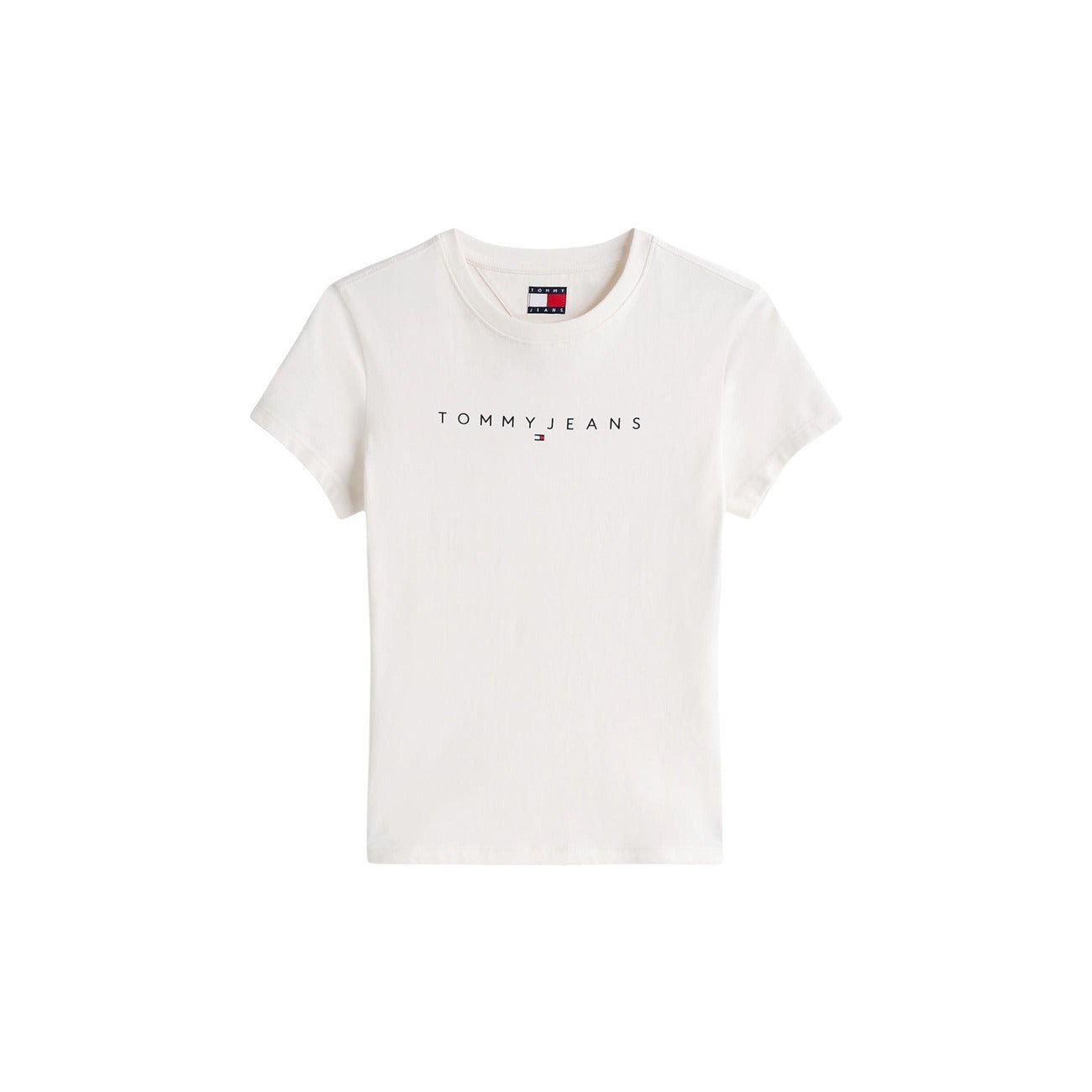 2457423 Tommy Hilfiger Jeans T-Shirt Beige 100% Cotone Donna