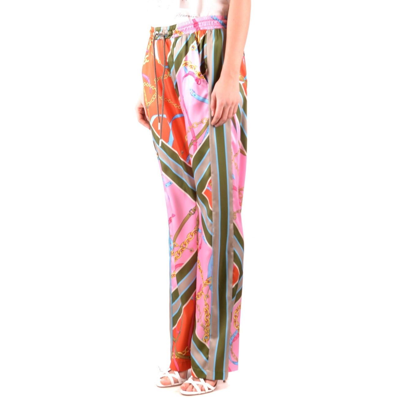 2471966 Pinko Pantaloni Stampa Rosa Donna