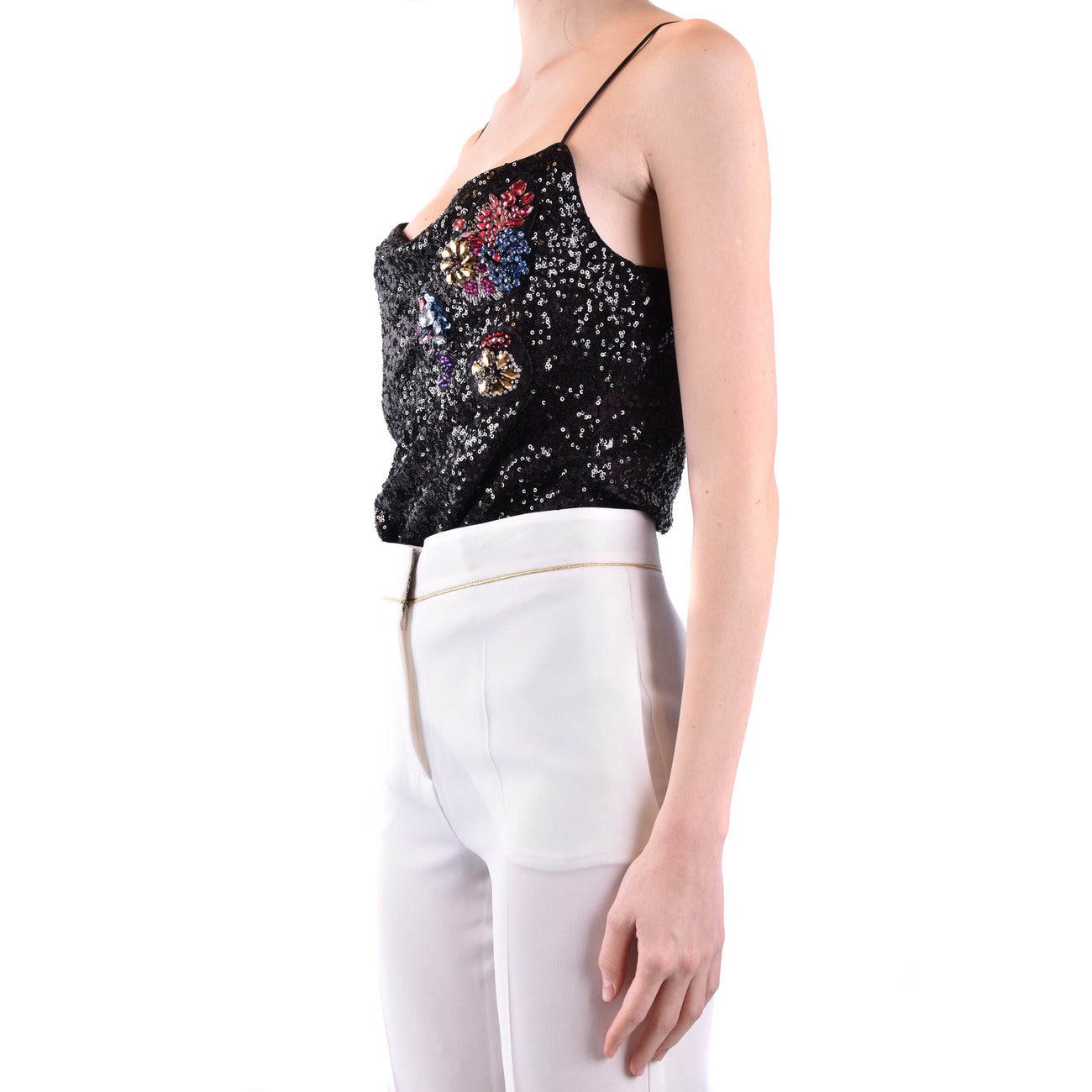 2423366 Pinko Top Nero Donna Poliammide 100% Spalline