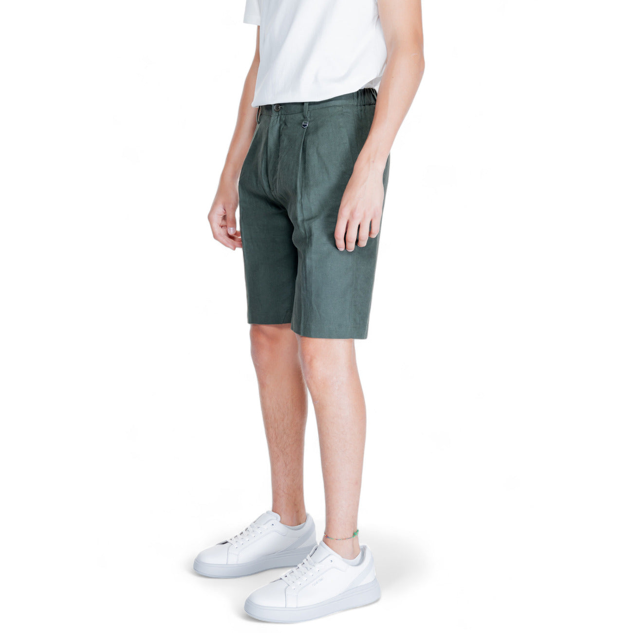 2304830 Antony Morato Bermuda Verde Lino Viscosa Uomo