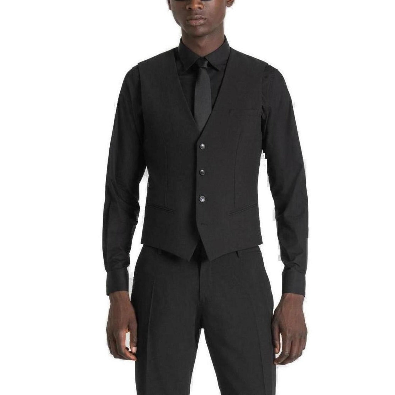2224579 Antony Morato Gilet Nero Smanicato Uomo