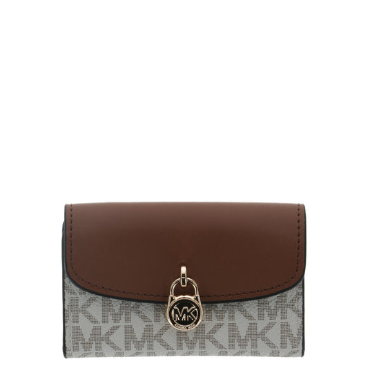 508961 Michael Kors Portafoglio Beige Stampa Donna