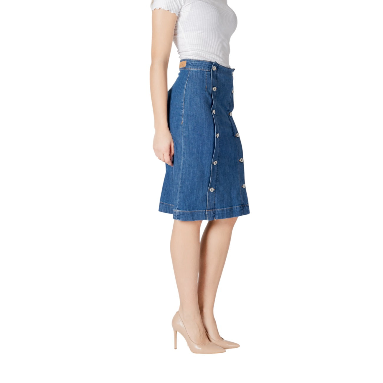 2413393 Ichi Gonna Blu Bottoni Cotone Donna
