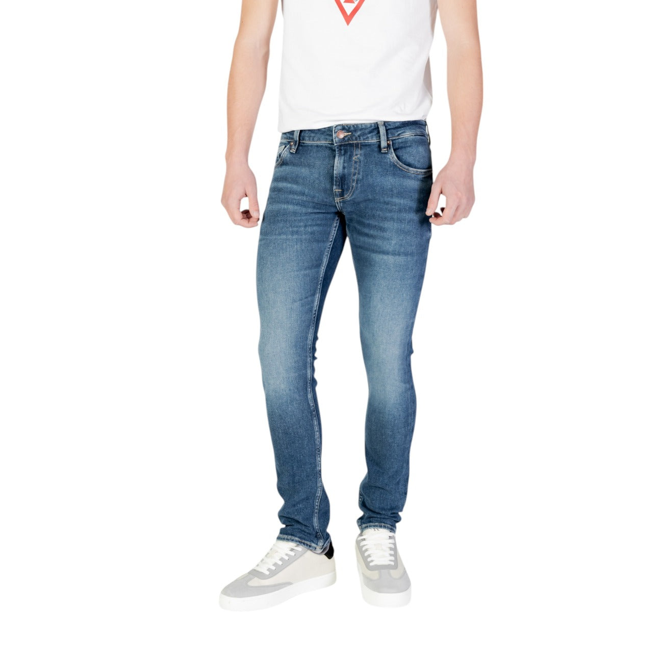 2401730 Guess Jeans Blu Effetto Consumato Uomo