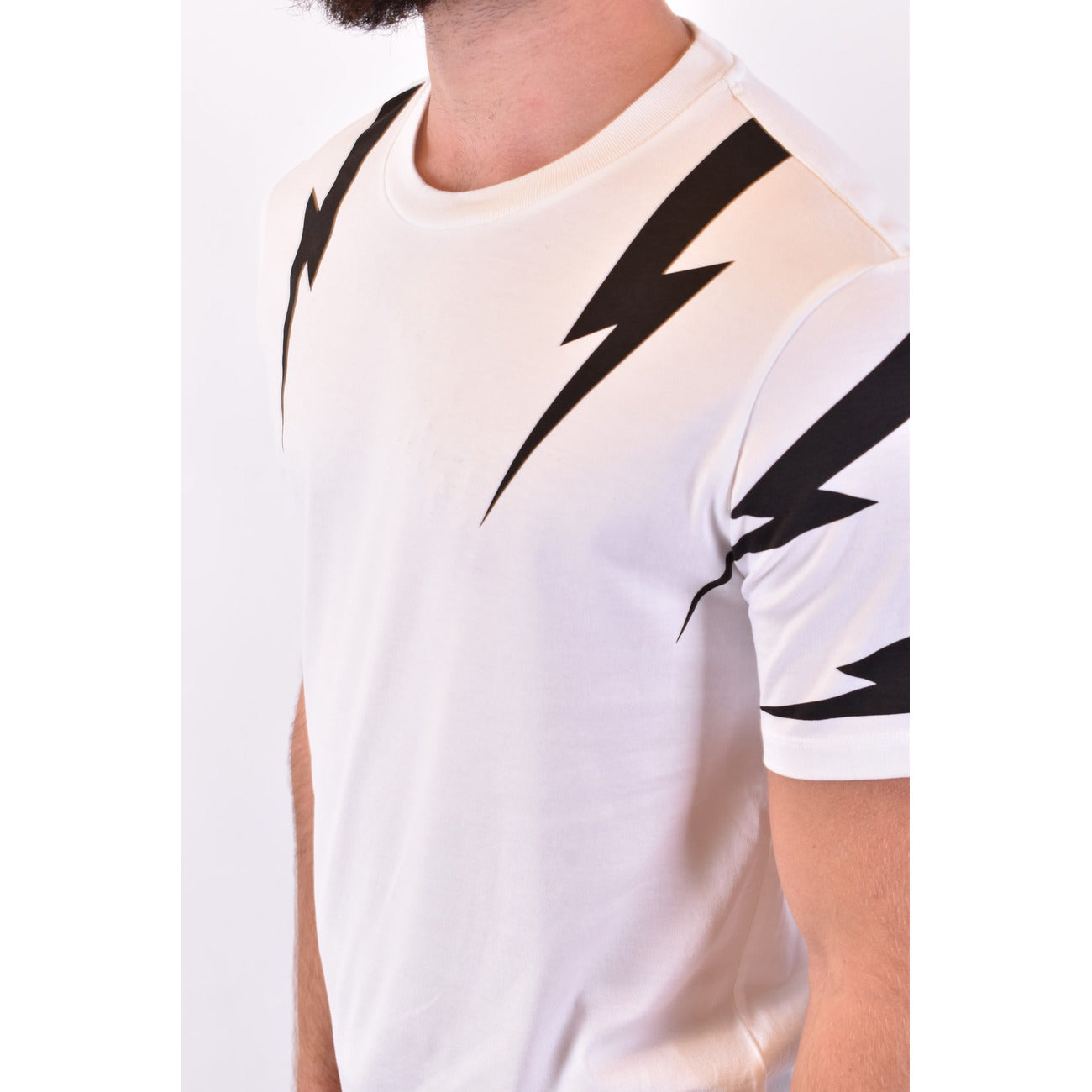 2431163 Neil Barrett T-shirt Bianca Stampa Uomo