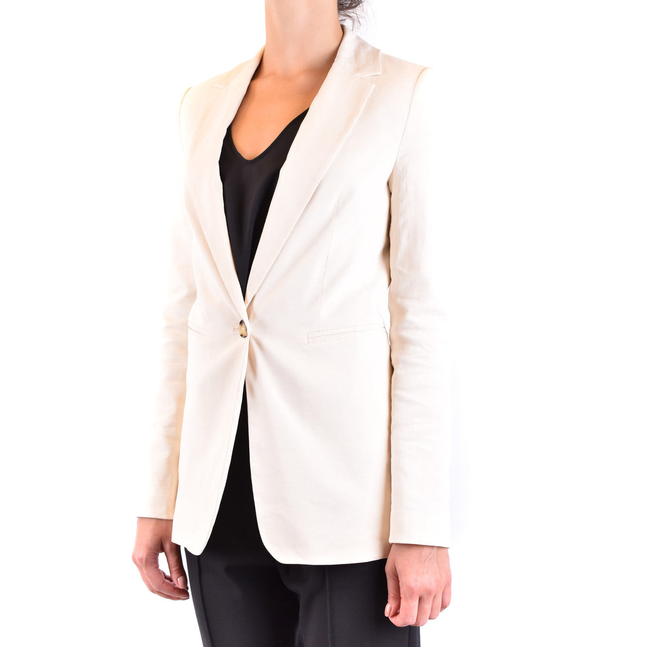 2423064 Pinko Giacca Beige Donna Lino 59% Viscosa 38% Elastan 3%