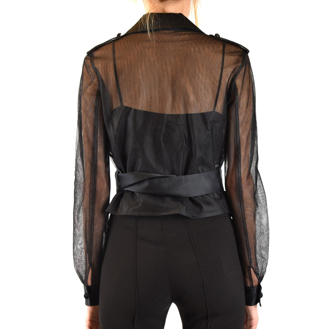 2438497 Pinko Giacca Nera Donna Poliammide 100% Cintura