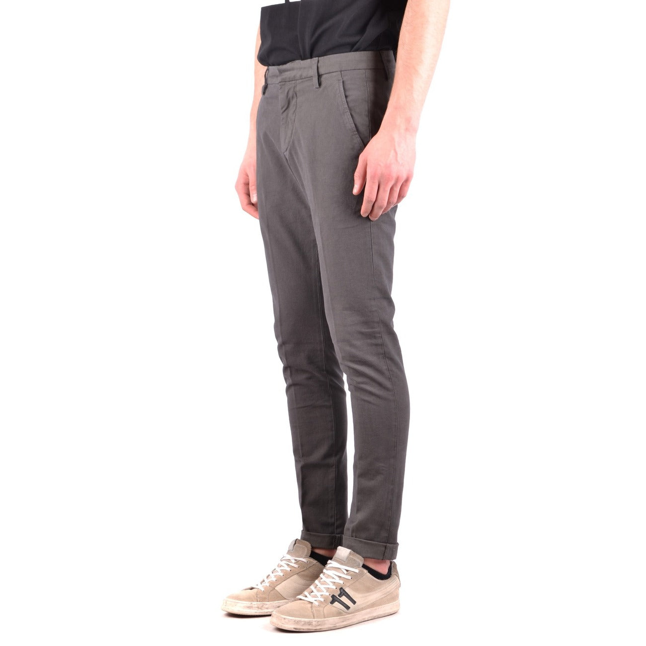 2429775 Dondup Pantaloni Grigio Cotone Elastan Uomo