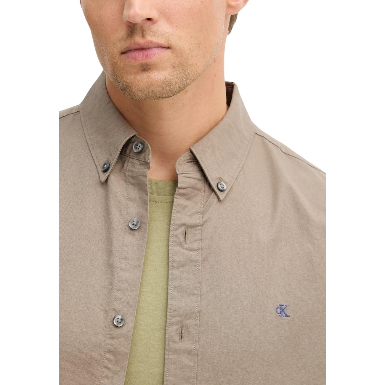 2452184 Calvin Klein Jeans Camicia Beige Uomo