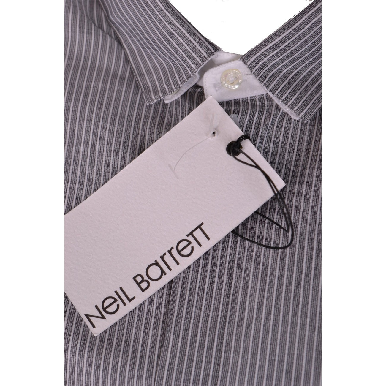 2435365 Neil Barrett Camicia Grigio Righe Maniche Lunghe Uomo