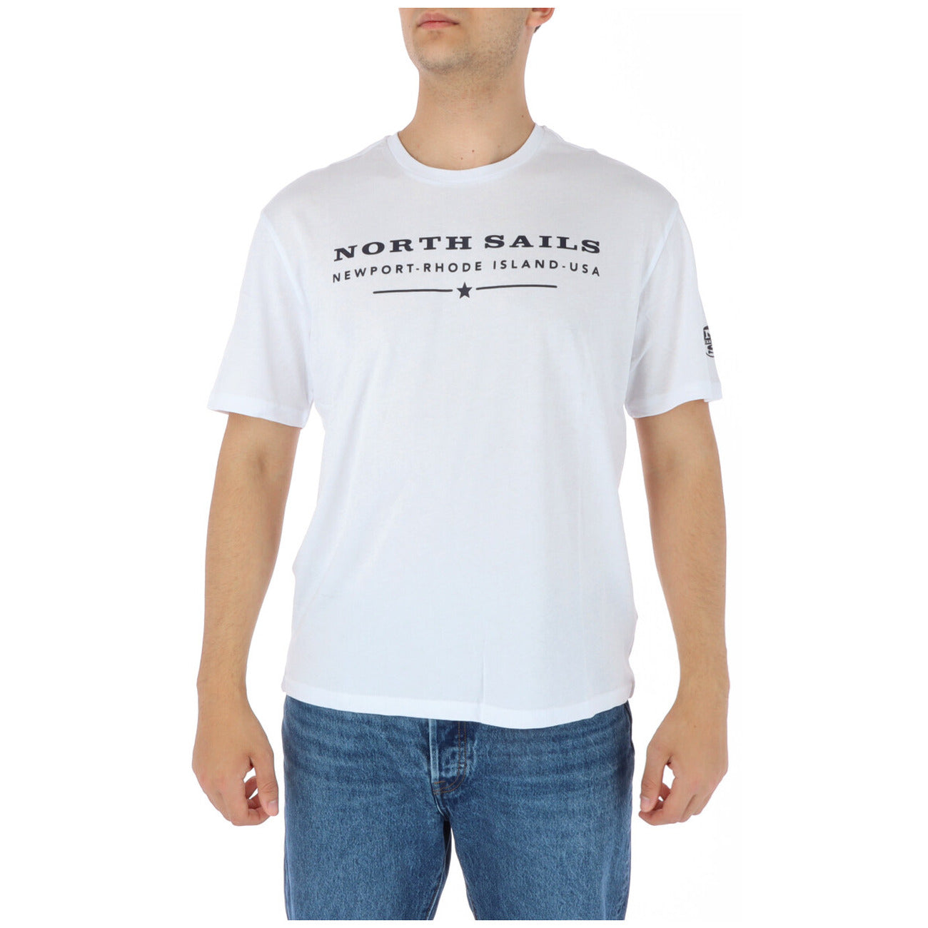 423917 North Sails T-Shirt Bianco Monocromo Uomo