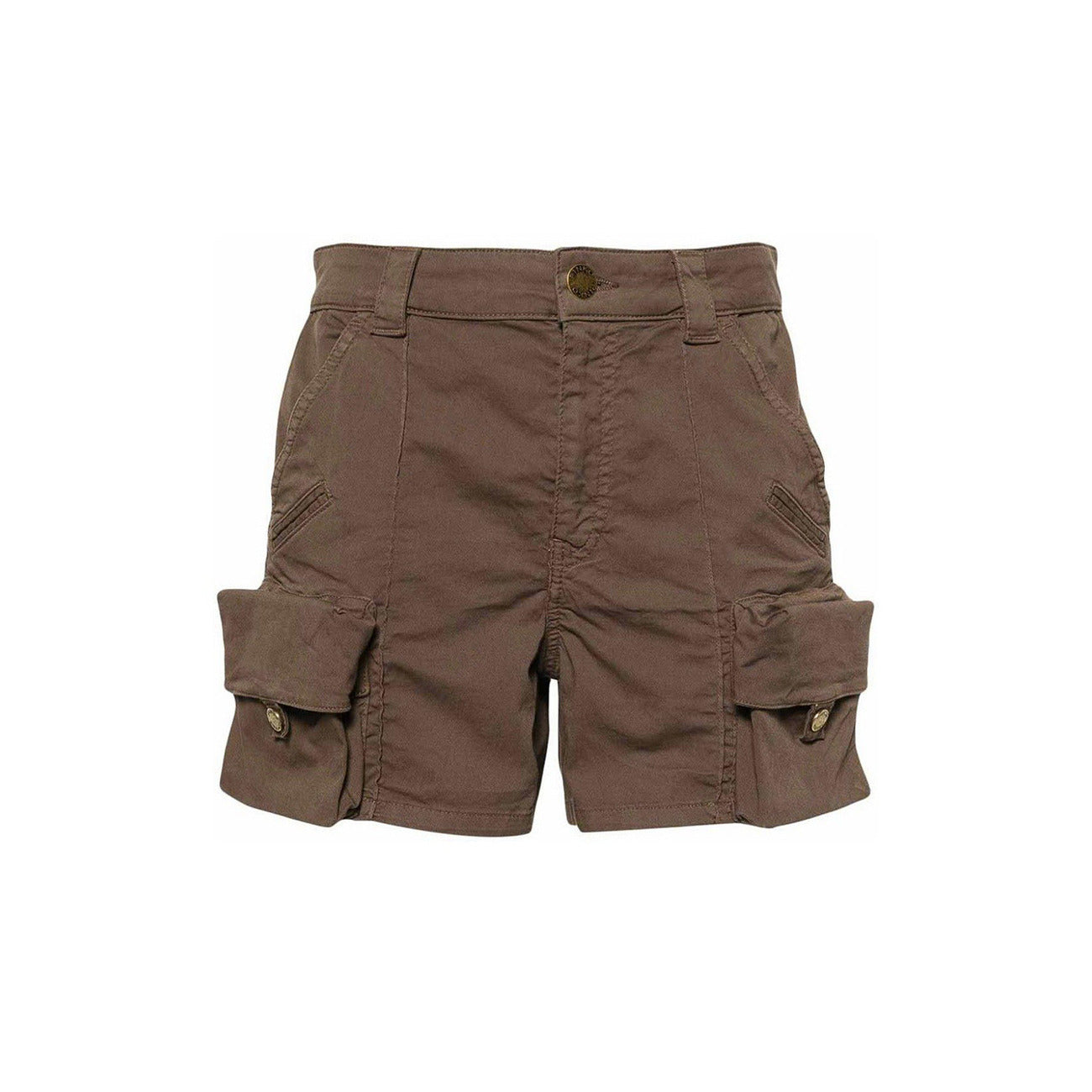 2424389 Pinko Shorts Marroni in Cotone Donna