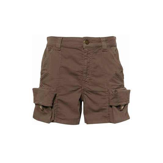 2424389 Pinko Shorts Marroni in Cotone Donna