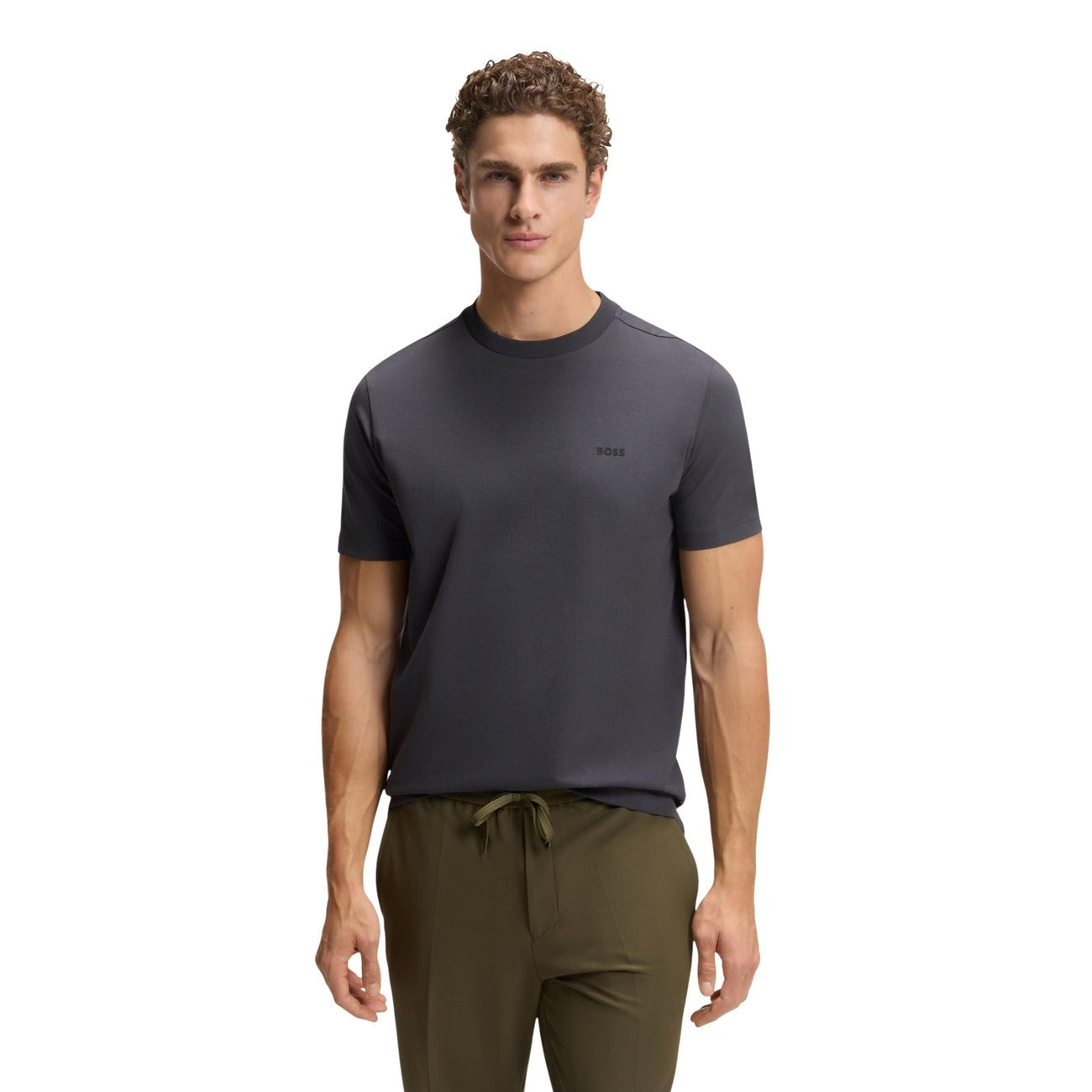 2460260 Boss T-Shirt Grigia Uomo