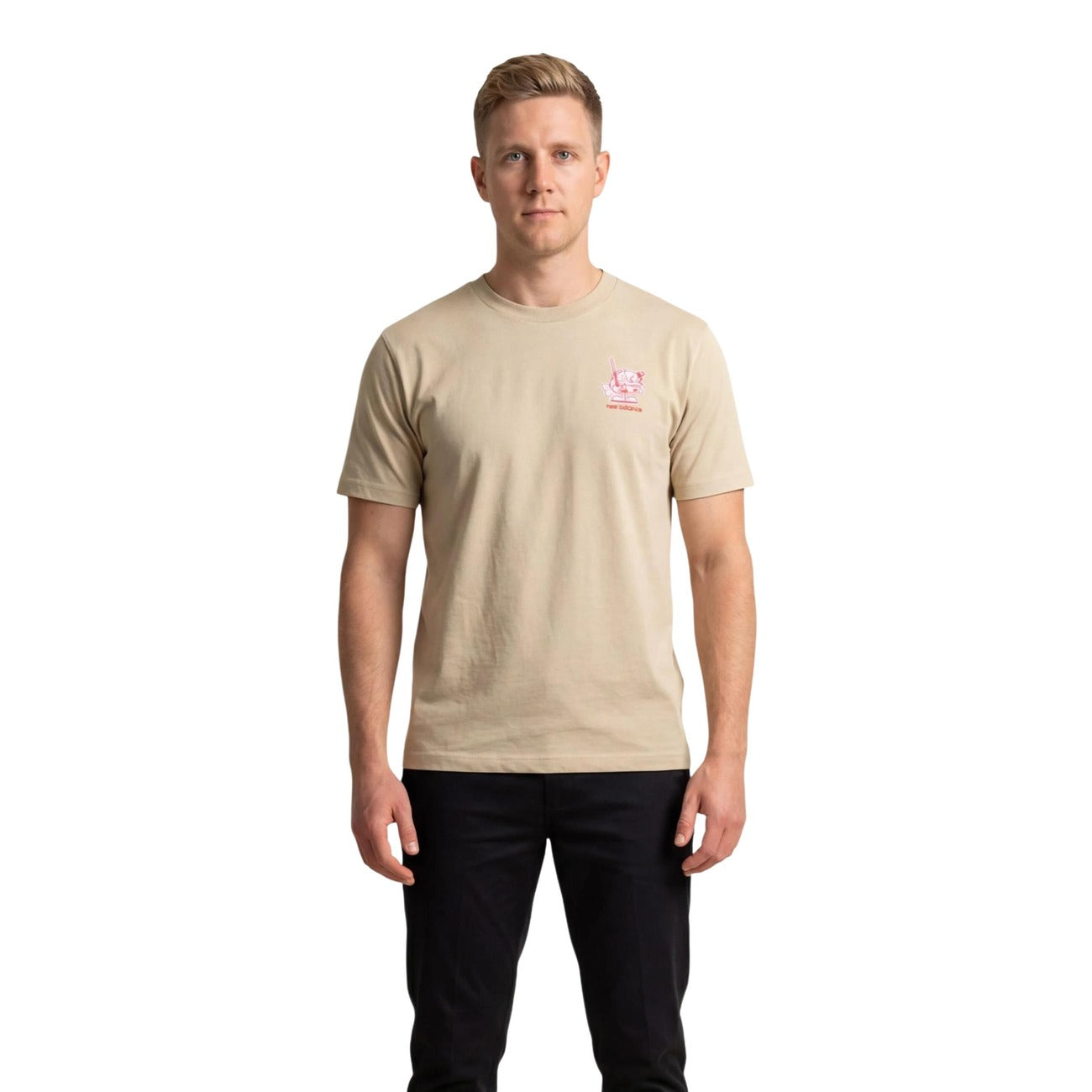 2452886 New Balance T-Shirt Beige Uomo