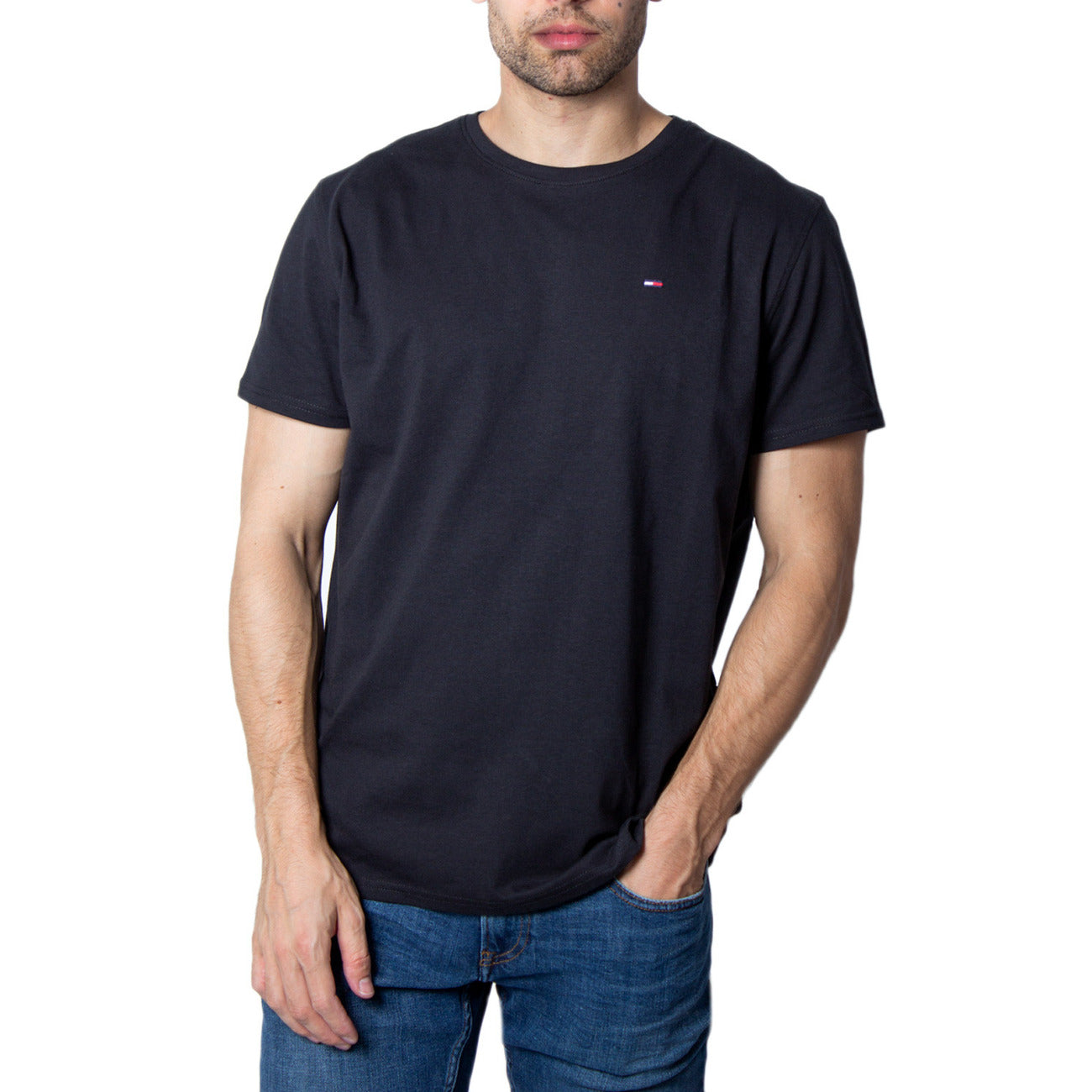 168285 Tommy Hilfiger T-Shirt Nero Cotone Uomo