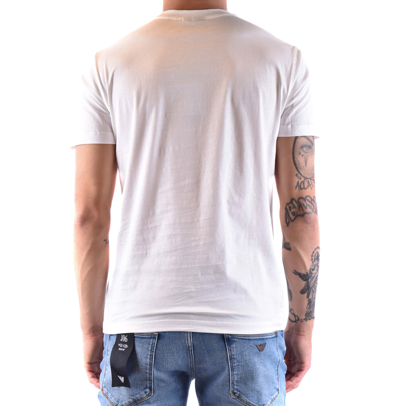 2425459 Emporio Armani T-Shirt Bianca Stampa Uomo