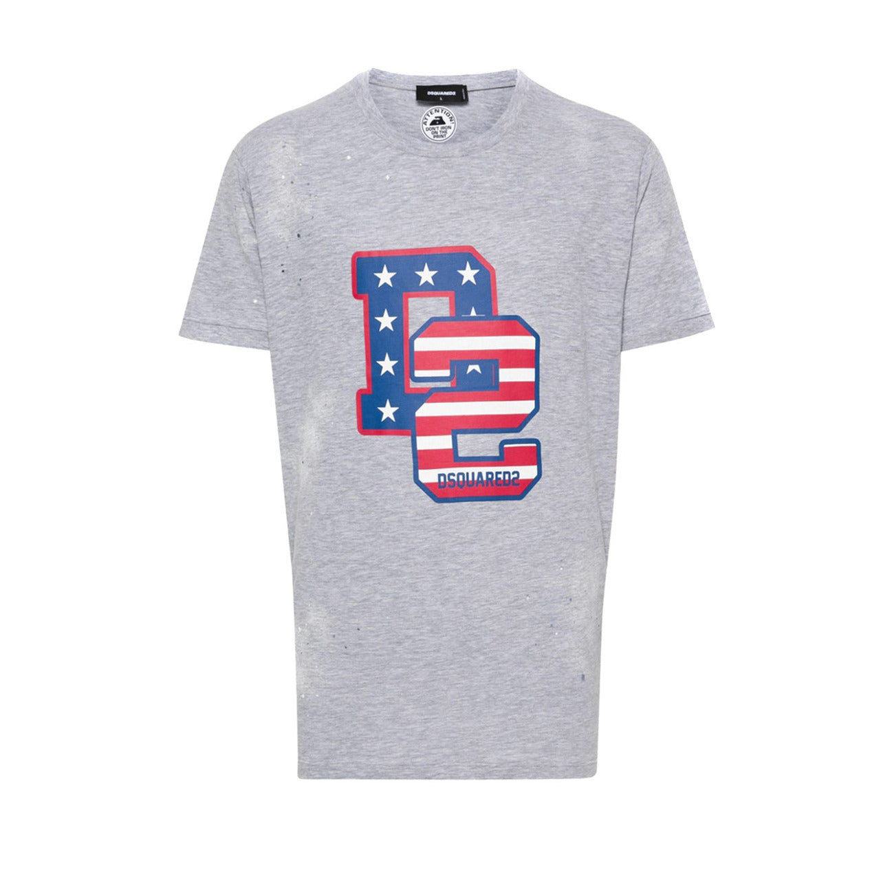 2424456 Dsquared2 T-Shirt Grigia Stampa Uomo