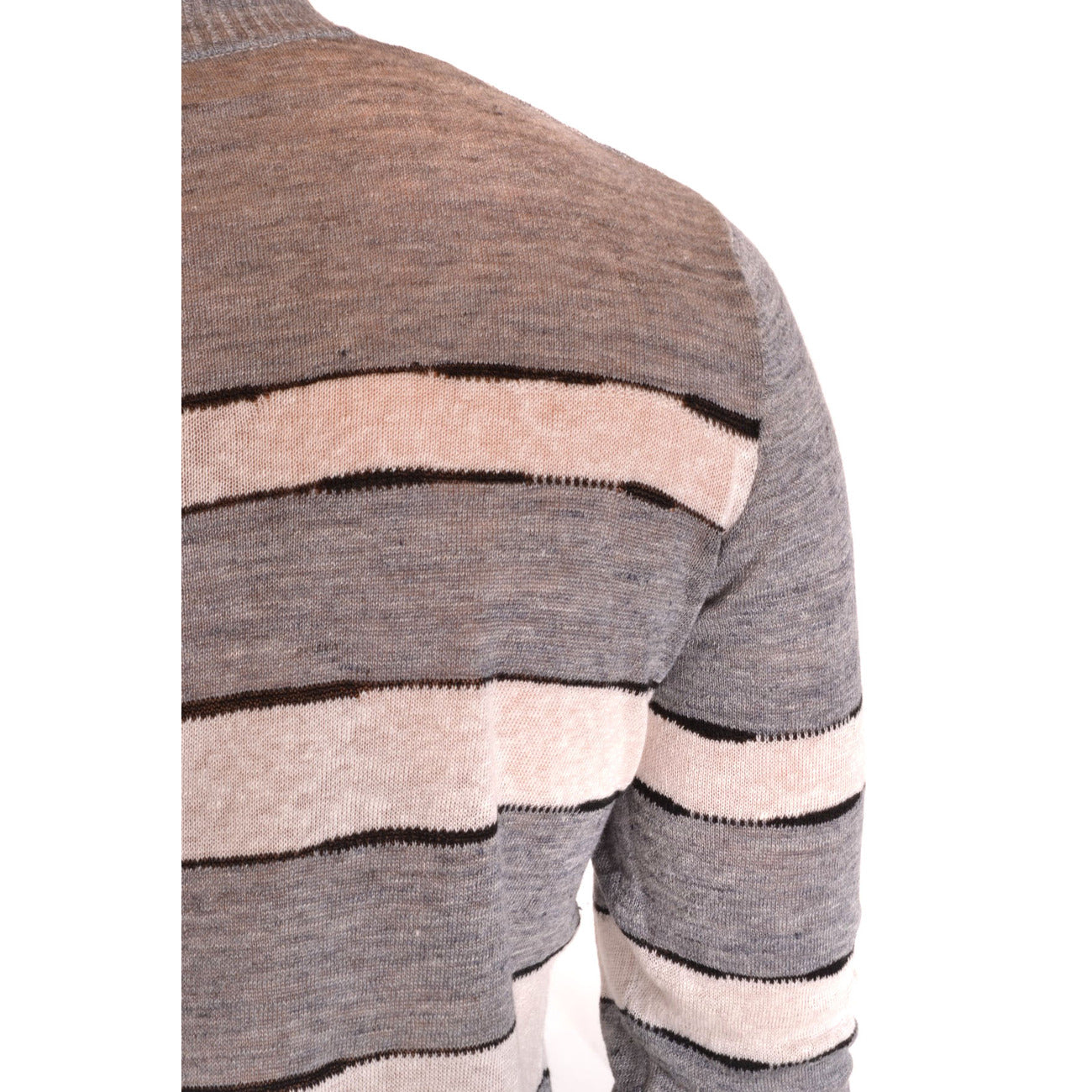 2431145 Paolo Pecora Maglia Multicolore Lino Righe Uomo