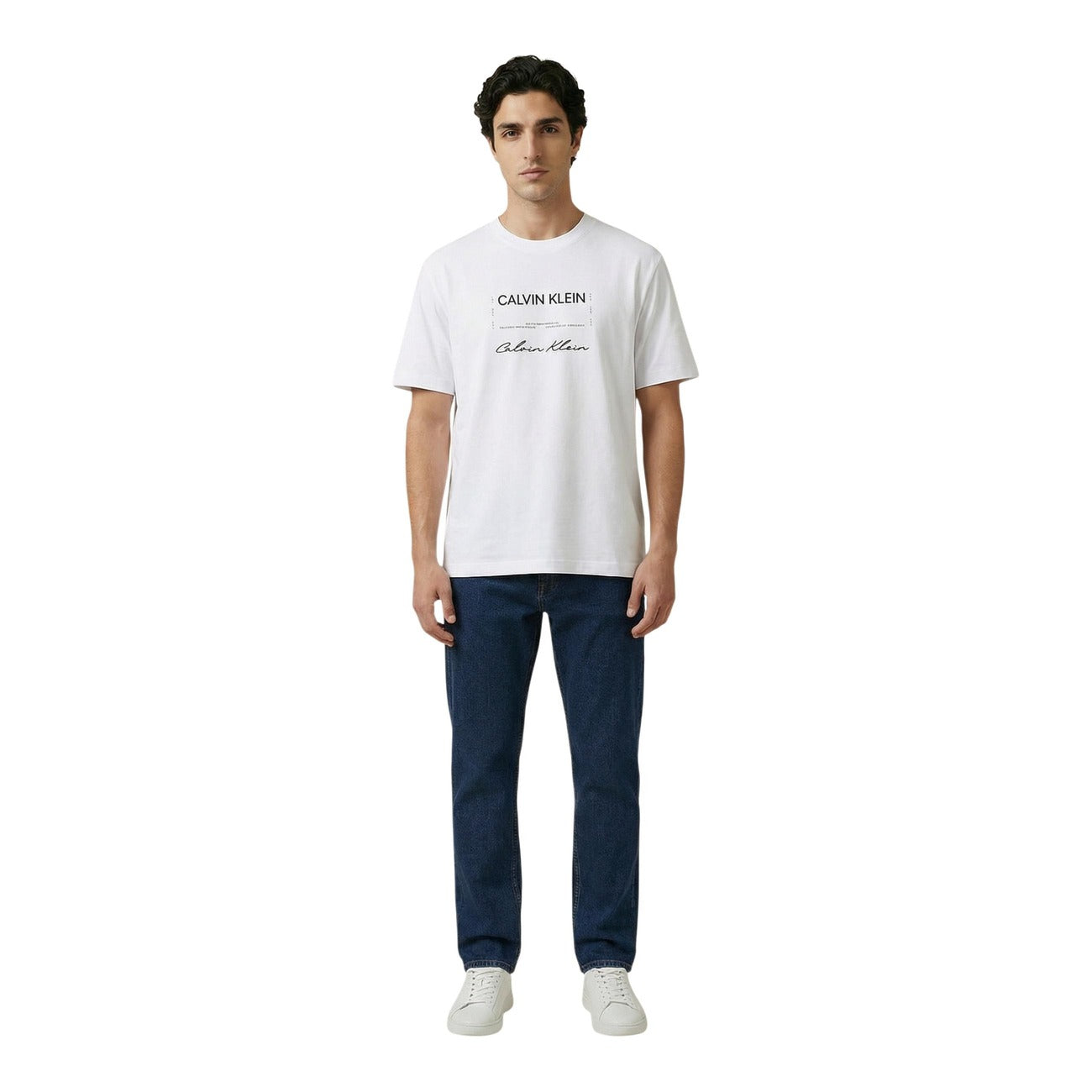 2460289 Calvin Klein Jeans T-Shirt Bianca Uomo