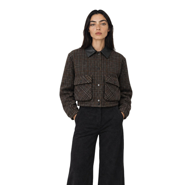 Mika Check Bomber Jacket Otw Giacca Donna