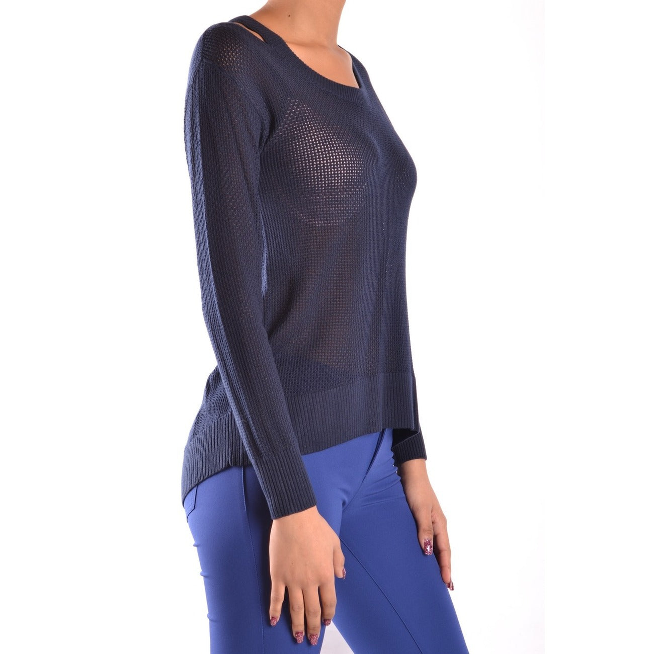 2433060 Michael Kors Maglia Blu Cashmere Donna