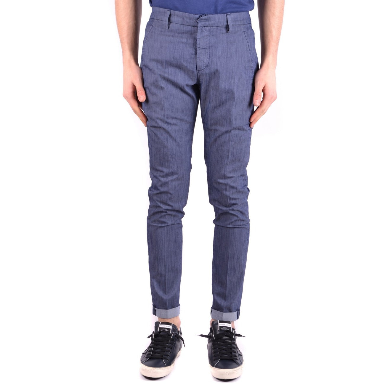 2429774 Dondup Pantaloni Blu Cotone Poliammide Elastan Uomo