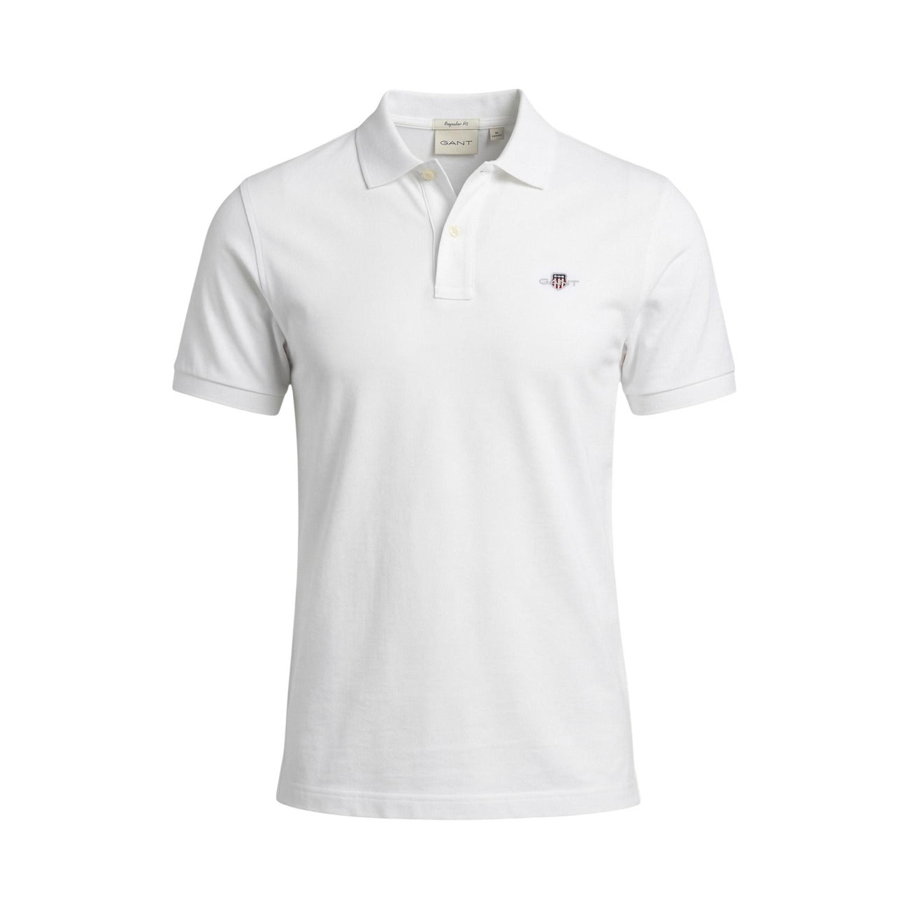 2459760 Gant Polo Bianca Cotone Elastan Colletto Polo Maniche Corte Uomo
