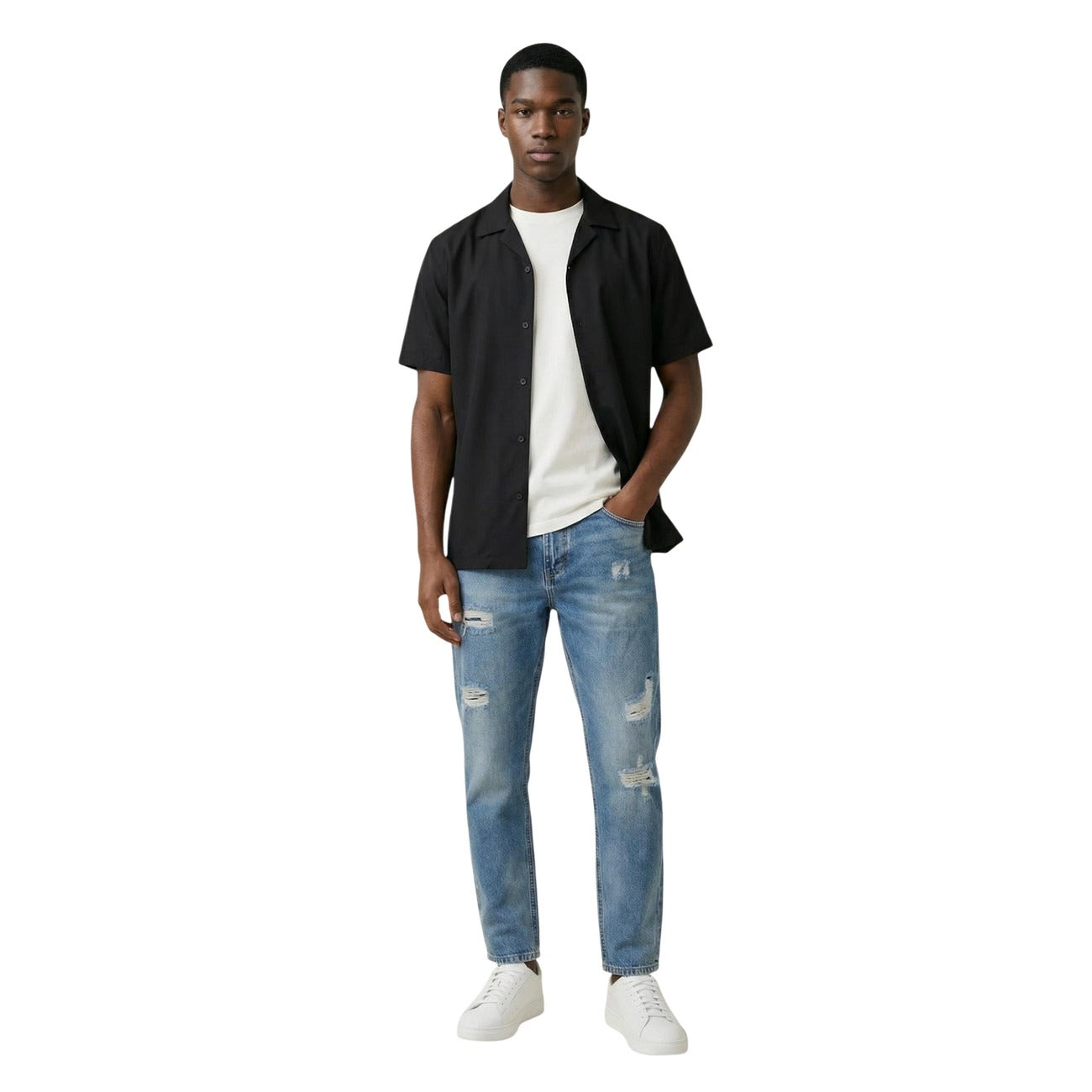 2455477 Gianni Lupo Camicia Nero Uomo