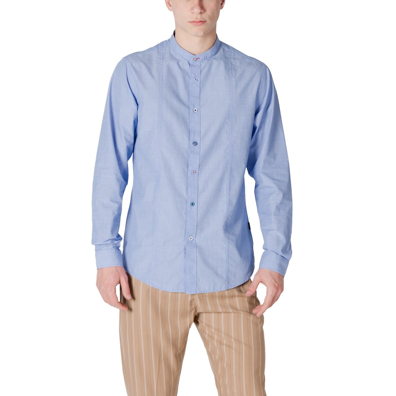 2413597 Gianni Lupo Camicia Azzurra Uomo