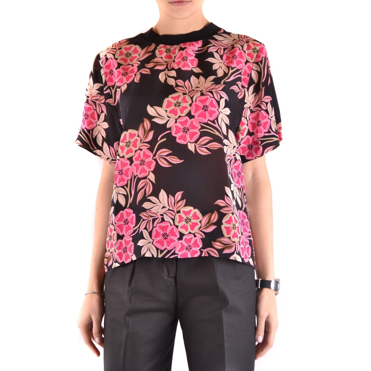 2431006 MSGM T-Shirt Multicolore Floreale Donna
