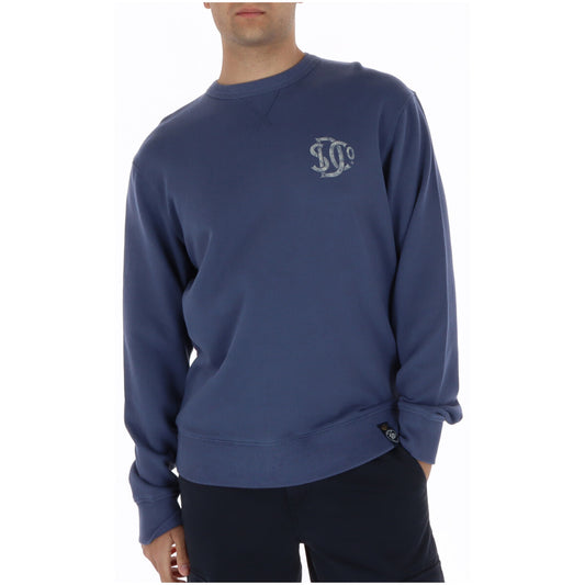2461536 Superdry Felpa Blu Stampa Maniche Corte Uomo