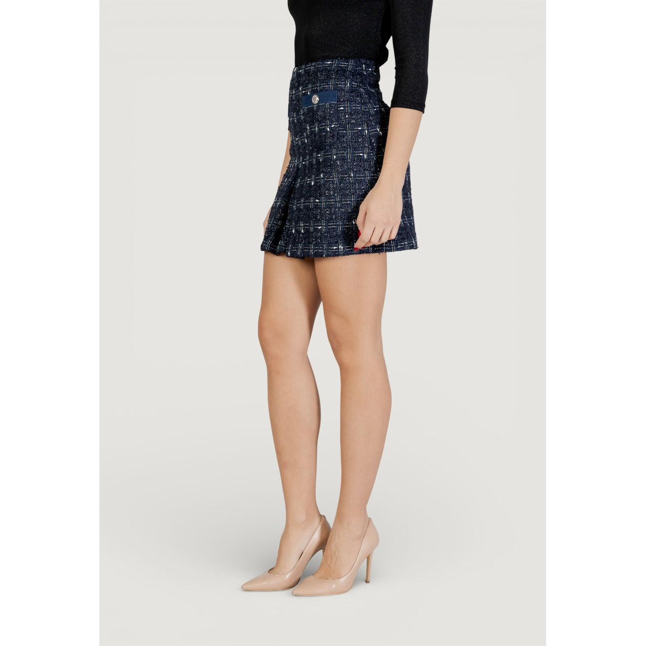 505585 Morgan De Toi Gonna Blu Quadri Donna