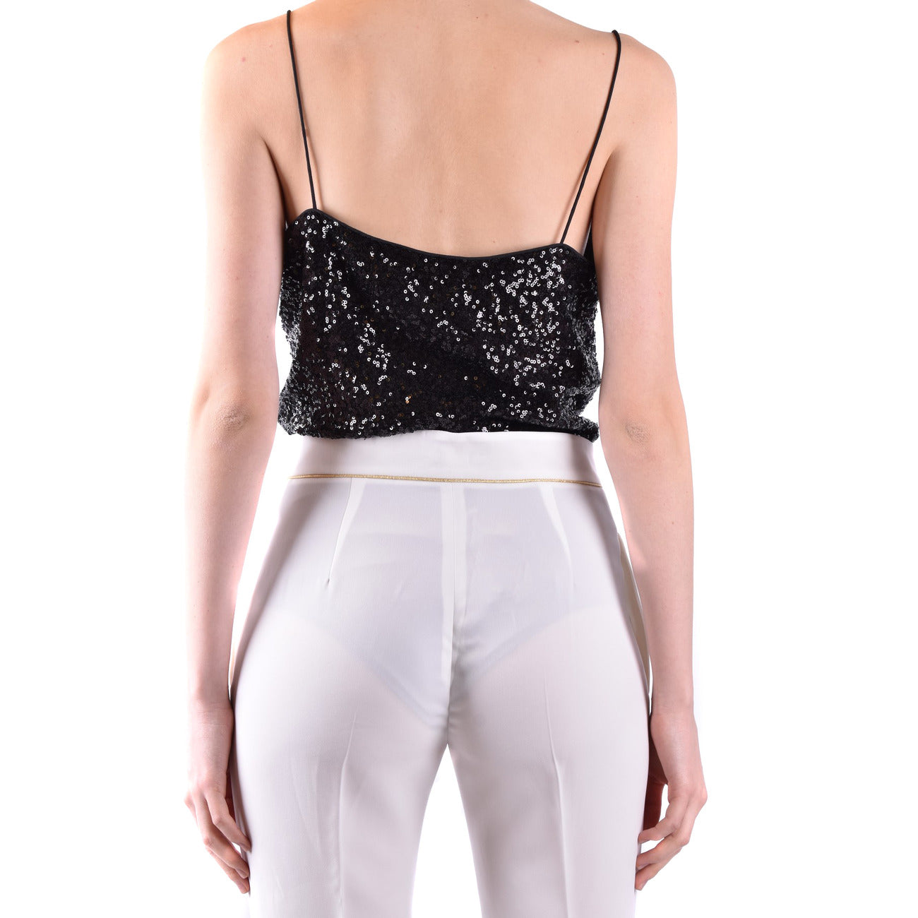 2423366 Pinko Top Nero Donna Poliammide 100% Spalline
