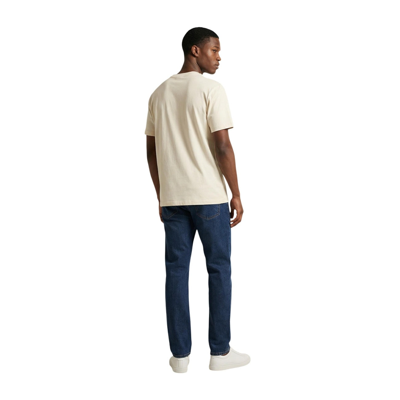 2456626 Calvin Klein Jeans T-Shirt Beige con Stampa Uomo