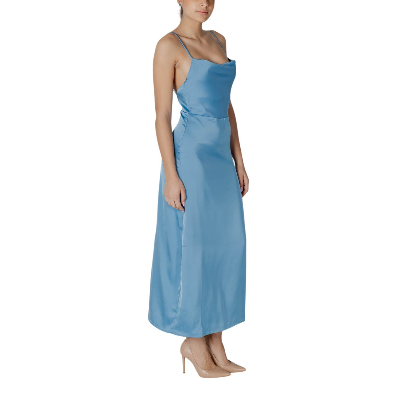 484053 Vila Clothes Abito Turchese DonnaPrimavera/Estate