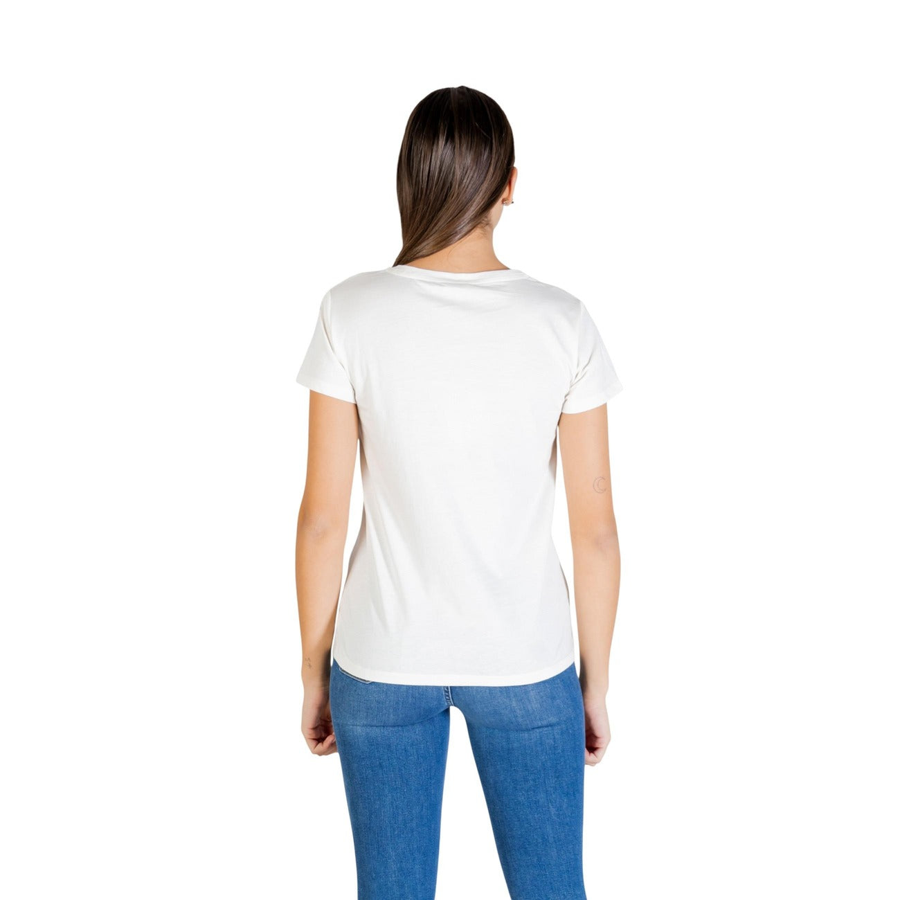 499688 Liu Jo T-shirt Bianca Stampa Cotone Donna