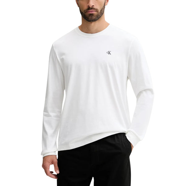 T-shirt Bianca Maniche Lunghe Uomo