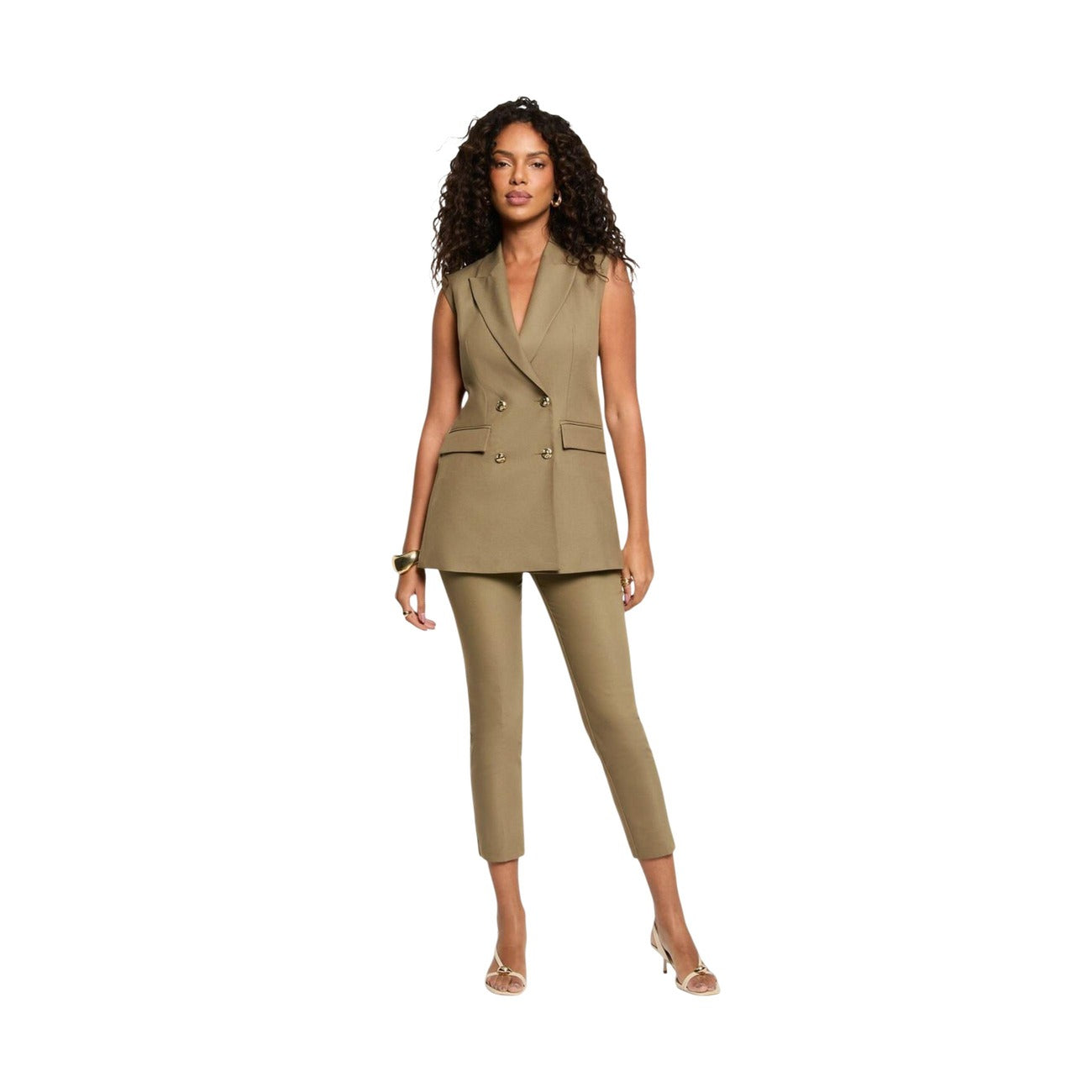 514286 Morgan De Toi Gilet Verde Donna Primavera/Estate