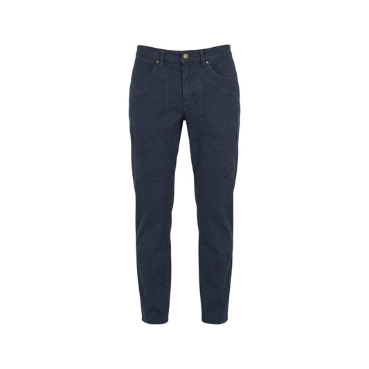 2457012 Jeckerson Pantaloni Blu Ciniglia Uomo