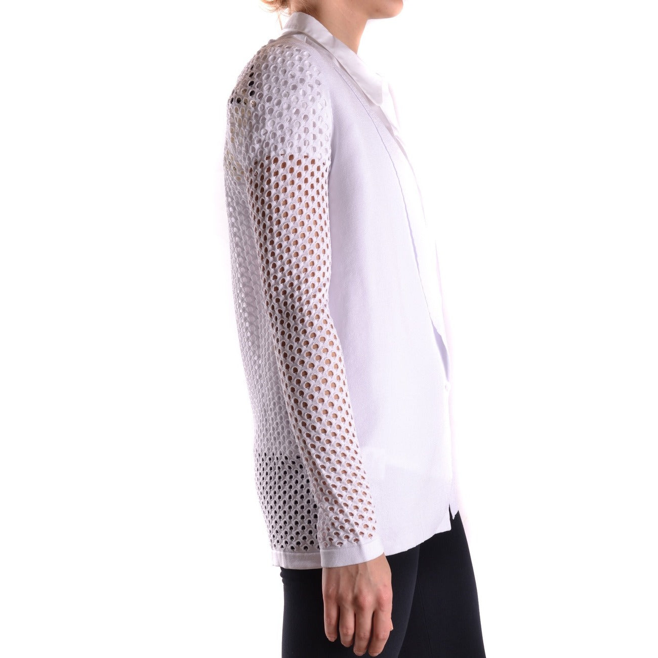 2423069 Pinko Cardigan Bianco Donna Viscosa 75% Poliammide 25%
