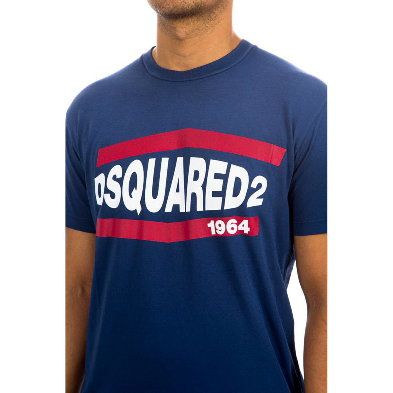 2425038 Dsquared T-Shirt Blu Stampa Uomo