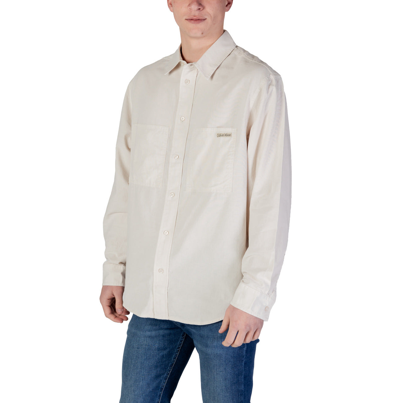 2409953 Calvin Klein Jeans Camicia Beige Uomo