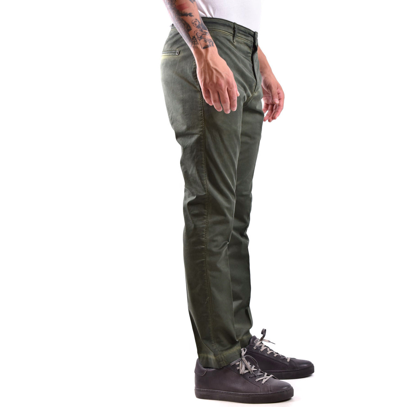 2428952 Dondup Pantaloni Verde 100% Cotone Uomo