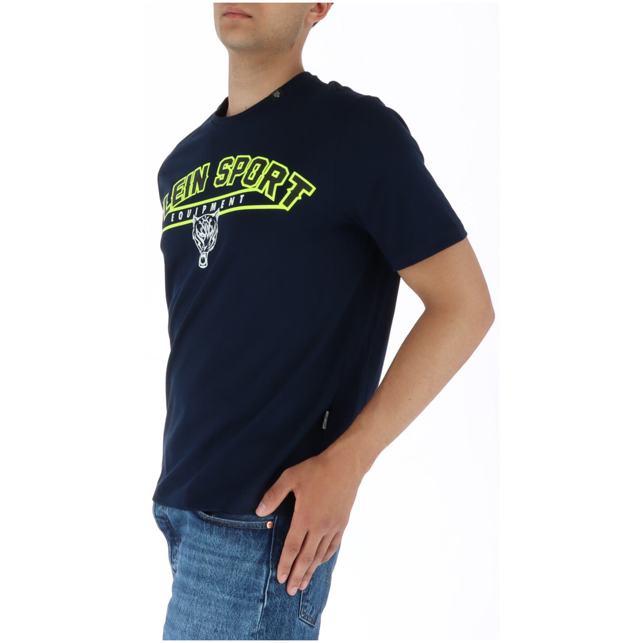 443819 Plein Sport T-Shirt Blu Stampa Uomo