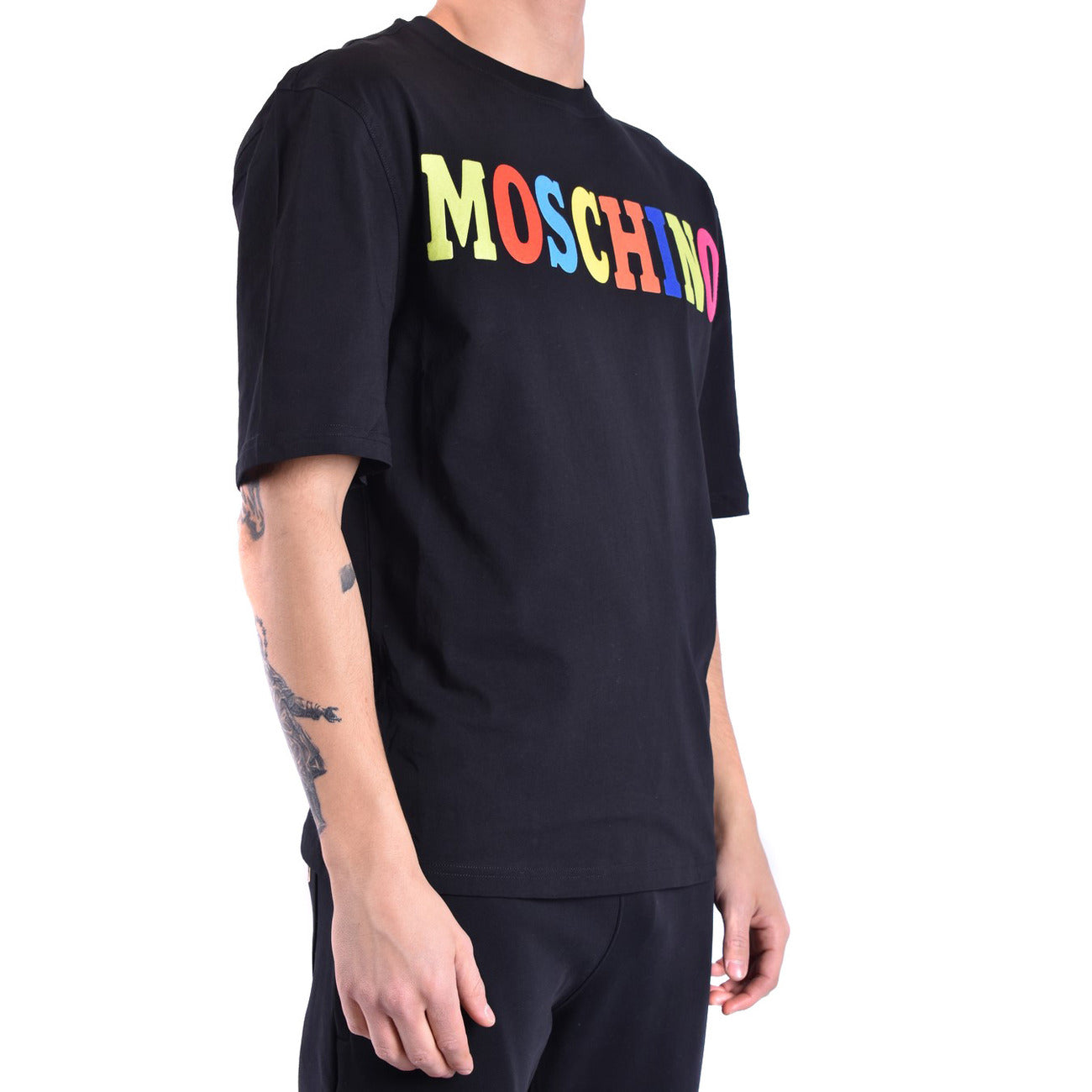 2424539 Moschino T-Shirt Nera Stampa Uomo