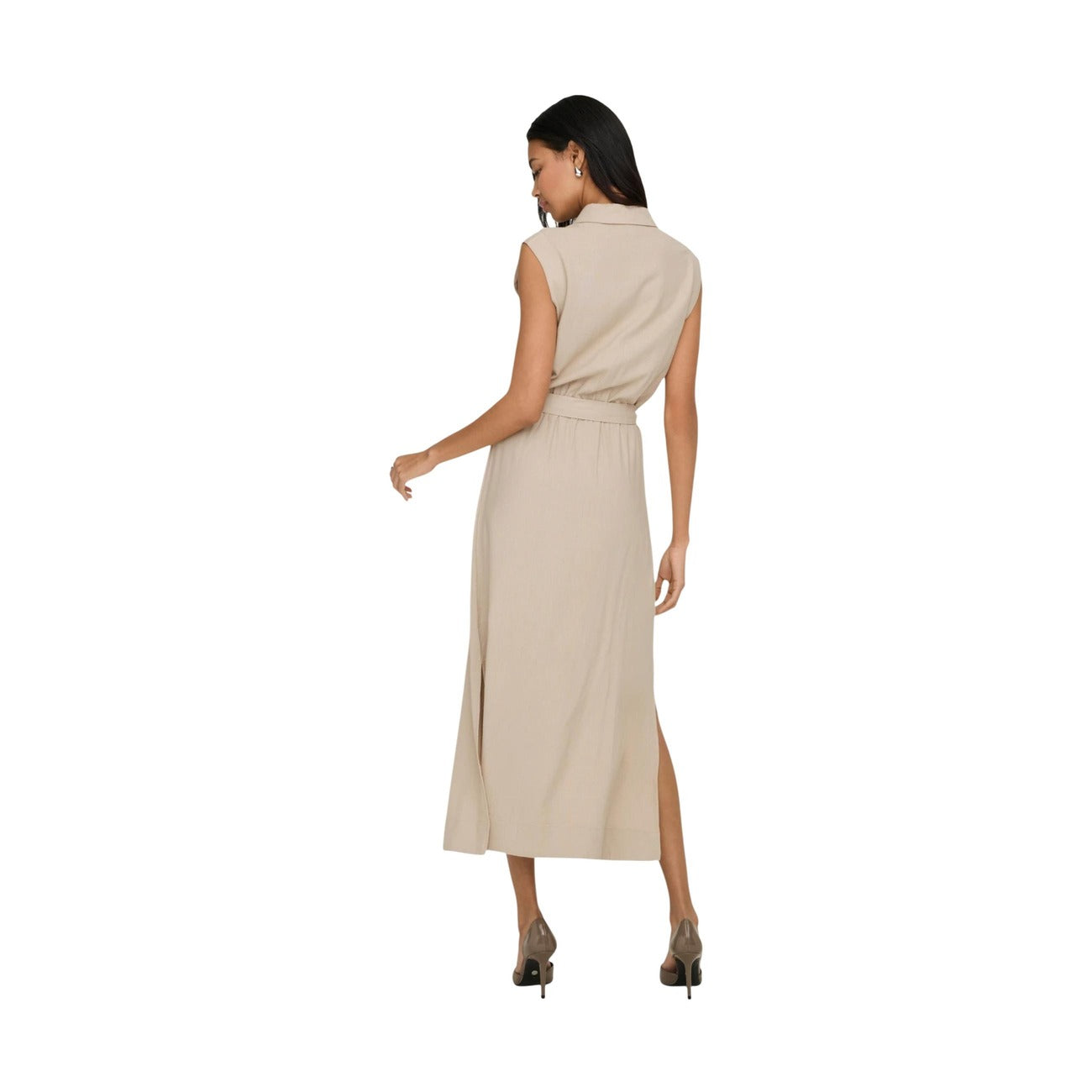 515650 Only Abito Beige Lungo Donna