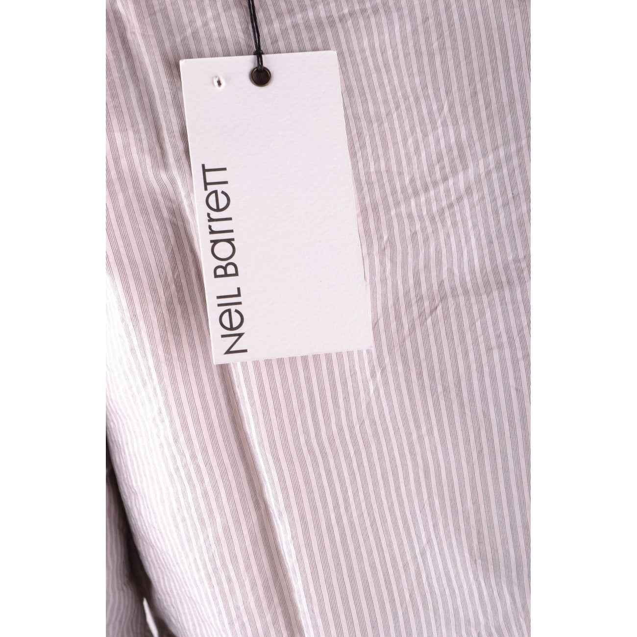 2431820 Neil Barrett Camicia Grigio Righe Maniche Lunghe Uomo