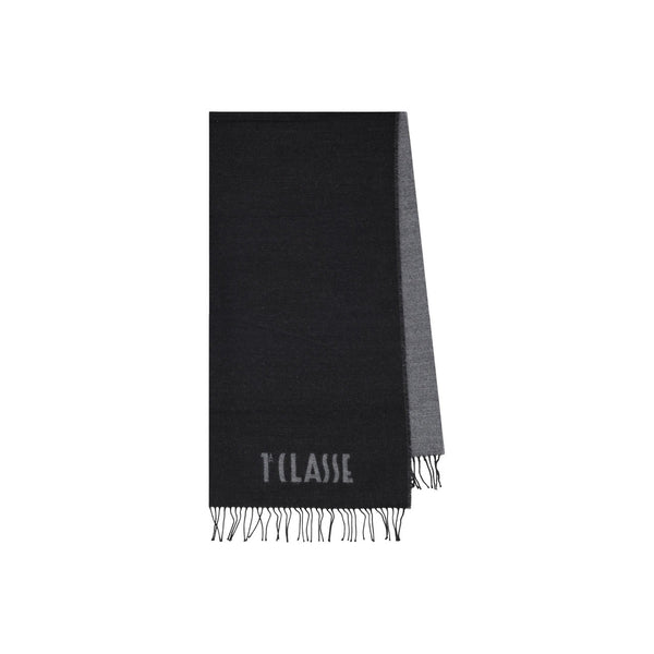 Alviero Martini 1A Classe Sciarpa Jacquard Double Face Nero e Grigio