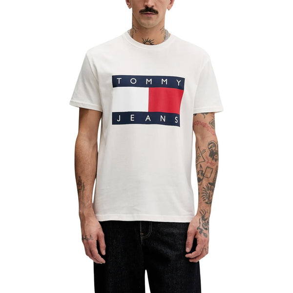 T-shirt Bianca Stampa Cotone Organico Uomo